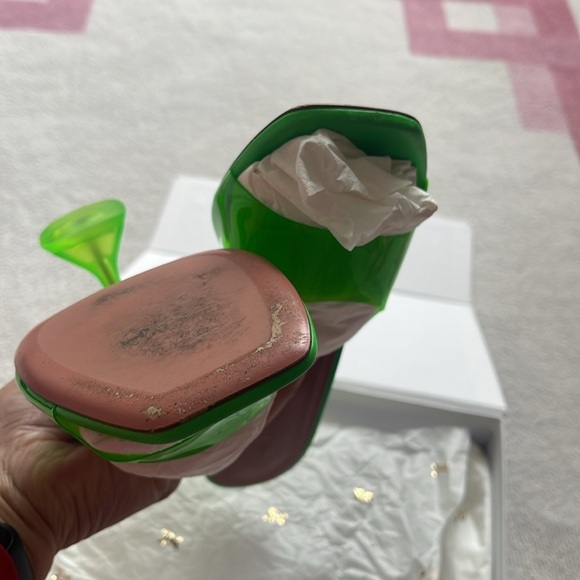 Amina Muaddi Lupita 95mm Transparent Mules Size 42.5 - Picture 9 of 12